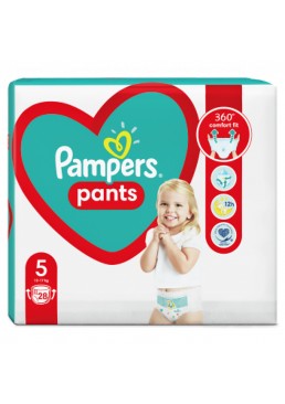 Підгузки-трусики дитячі Pampers Pants, розмір 5 (12–17 кг), 28 шт